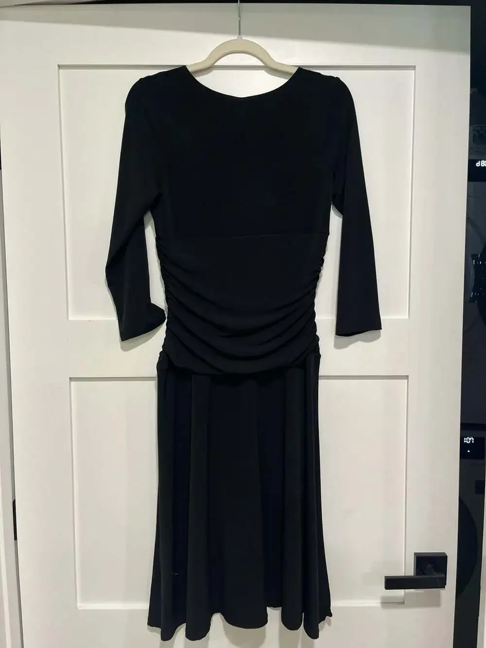 Rekucci Women's Crossover Tummy Control Slimming Dress Black Size 6 - Picture 7 of 8
